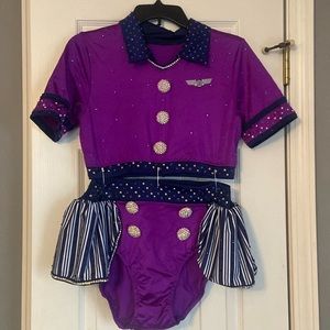 Purple and blue pilot costume, size adult medium